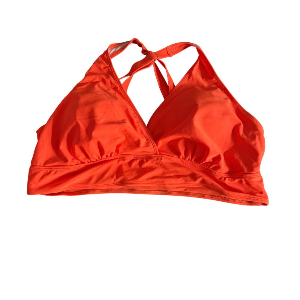 Tourniquet Orange High Waisted Bikini Set With Crisscross Halter Top NWT - Picture 3 of 5